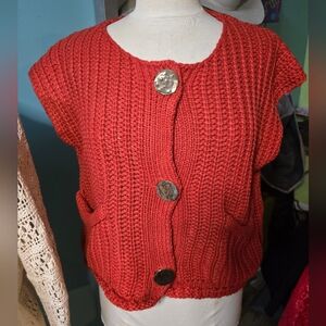 Chubby Knit Oversized Sweater Vest